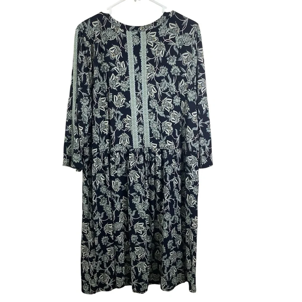 J.jill Floral Women's Floral Print Midi Dress - Picture 4 of 9